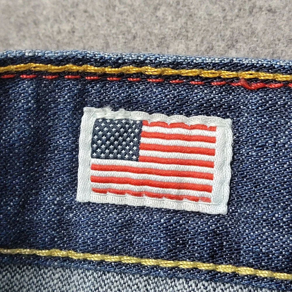 True Religion Jeans Mens 40 Ricky Straight Leg Made in USA Originals Denim Pants
